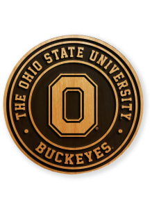 Ohio State Buckeyes Brown Wood Magnet