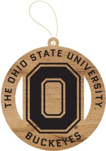 Ohio State Buckeyes Wood Ornament