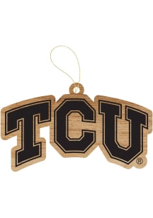 TCU Horned Frogs Wood Ornament