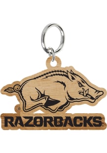 Arkansas Razorbacks Wood Keychain