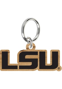 LSU Tigers Wood Keychain