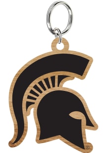 Michigan State Spartans Wood Keychain