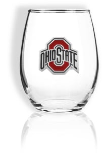 Ohio State Buckeyes 15 oz Pewter Athletic O Stemless Wine Glass