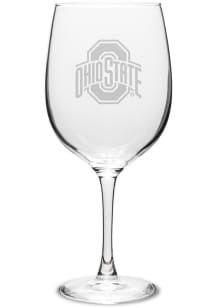 Red Ohio State Buckeyes 19 oz Etched Wine Glass