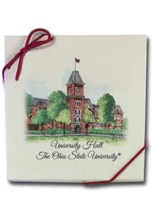 Red Ohio State Buckeyes Set of 2 University Hall Coaster