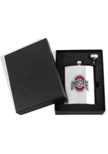 Ohio State Buckeyes 8 oz Peweter SS Pocket Flask and Funnel Flask