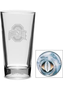 Red Ohio State Buckeyes 16 oz Etched Pint Glass
