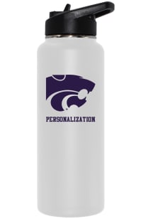 White K-State Wildcats Personalized 34oz Quencher Stainless Steel Bottle