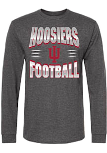Summit Sportswear Indiana Hoosiers Grey Hoosiers Football Long Sleeve T Shirt