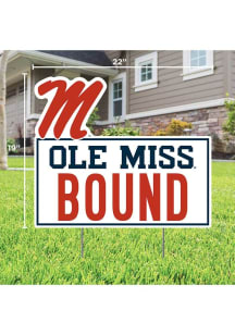 Ole Miss Rebels School Bound Yard Sign - White
