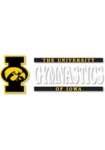 Gold Iowa Hawkeyes 6x2 Gymnastics Decal