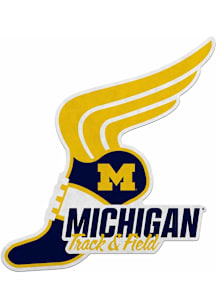 Navy Blue Michigan Wolverines Track and Field Shape Cut Pennant