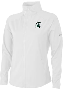 Columbia Michigan State Spartans Womens White Fairway Friends Light Weight Jacket