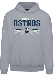Levelwear Houston Astros Mens Grey Contact Arcade Long Sleeve Hoodie