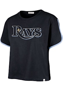 47 Tampa Bay Rays Womens Navy Blue Dolphin Hem Short Sleeve T-Shirt