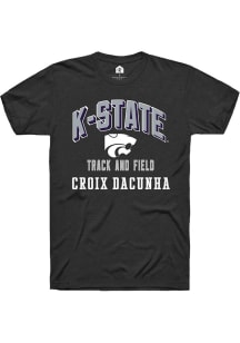 Croix DaCunha Rally Mens Black K-State Wildcats NIL Arch Logo Player T Shirt