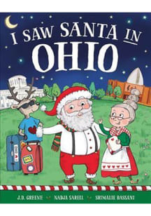 Ohio I saw Santa In Ohio Children's Book