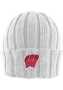 LogoFit Wisconsin Badgers White Watchman Womens Knit Hat