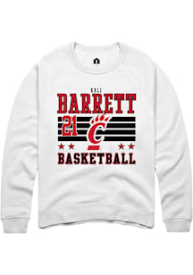 Kali Barrett Cincinnati Bearcats Mens White NIL Striped Player Crew