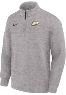Nike Purdue Boilermakers Mens Grey Coach Long Sleeve Qtr Zip Pullover