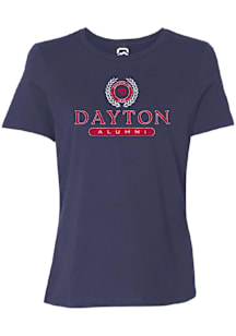 Summit Sportswear Dayton Flyers Womens Navy Blue Alumni Short Sleeve T-Shirt