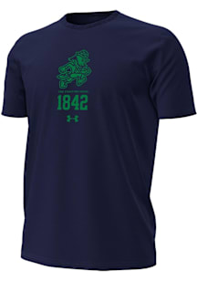 Under Armour Notre Dame Fighting Irish Navy Blue Football Leprachaun Short Sleeve T Shirt
