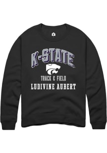 Ludivine Aubert Rally Mens Black K-State Wildcats NIL Arch Logo Player Crew