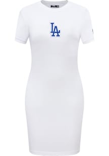 Pro Standard Los Angeles Dodgers Womens White Classic Short Sleeve Dress