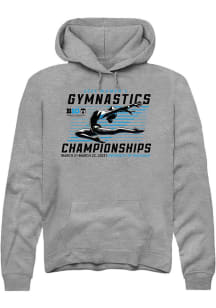 Mens Big Ten Grey Rally 2025 Womens Gymnastics Championships Hooded Sweatshirt