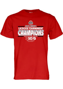 Ohio State Buckeyes 2025 Mens Lacrosse Tournament Champs Short Sleeve T Shirt - Red