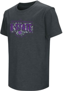 Youth K-State Wildcats Black Colosseum OHT Camouflage Short Sleeve T-Shirt