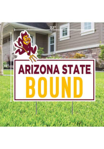 Arizona State Sun Devils School Bound Yard Sign - White