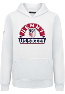 Levelwear USMNT Youth White Podium Jr Arch Long Sleeve Hoodie