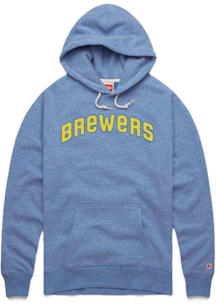 Homage Milwaukee Brewers Mens Light Blue Throwback Fashion Hood