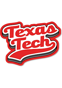 Texas Tech Red Raiders 3.5" Varsity Script Rugged Stickers - Red