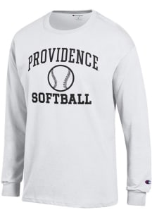 Champion Providence Friars White Softball Jersey Long Sleeve T Shirt