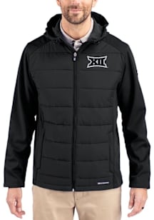 Cutter and Buck Big 12 Mens Black Evoke Hood Big and Tall Lined Jacket