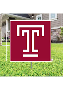 Temple Owls Team Yard Sign - Red
