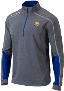 Mens Pitt Panthers Blue Columbia Heat Seal Omni Wick Shotgun 2.0 Qtr Zip Pullover