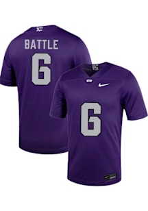 Trent Battle  Nike TCU Horned Frogs Purple Football NIL Football Jersey