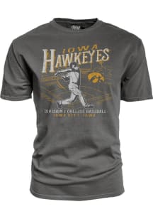 Iowa Hawkeyes Big Ten Baseball Short Sleeve T Shirt - Black