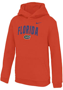 Nike Florida Gators Youth Orange Arch Mascot Long Sleeve Hoodie