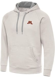 Antigua Minnesota Golden Gophers Mens White Victory Long Sleeve Hoodie