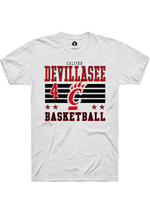 Caliyah DeVillasee Cincinnati Bearcats White NIL Striped Short Sleeve Player T Shirt