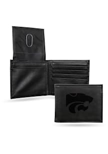 K-State Wildcats Embossed Leather Mens Trifold Wallet