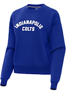 Antigua Indianapolis Colts Womens Blue HomeField Victory Crew Sweatshirt