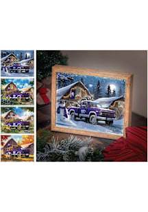 Brown K-State Wildcats team logo Table Lamp