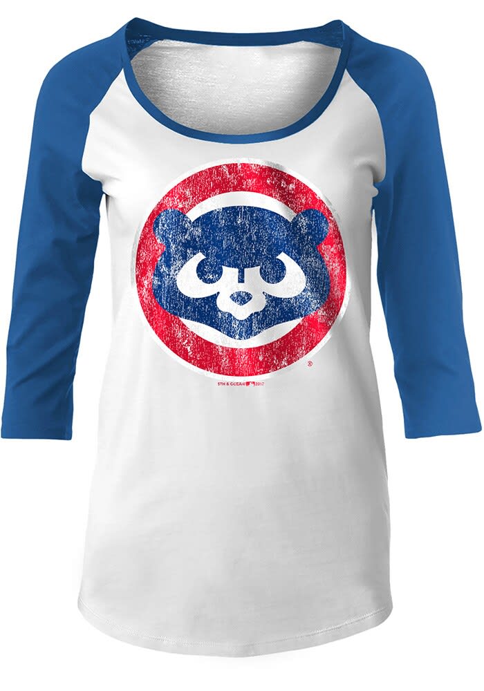 New Era Chicago Cubs Womens White Timeless Dana LS Tee