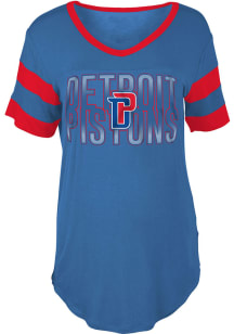 Detroit Pistons Womens Blue Training Camp V-Neck