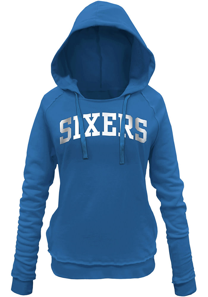 Philadelphia 76ers Womens Blue Pullover Hooded Sweatshirt